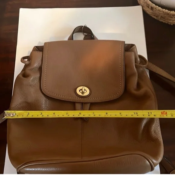 Coach Brown Leather Backpack - Picture 7 of 8